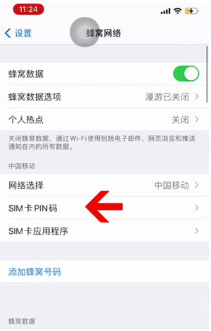 鱼峰苹果14维修网分享如何给iPhone14的SIM卡设置密码 